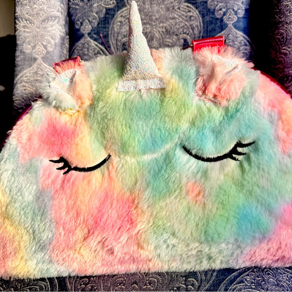 Kids Weekender tote, pink metallic Unicorn